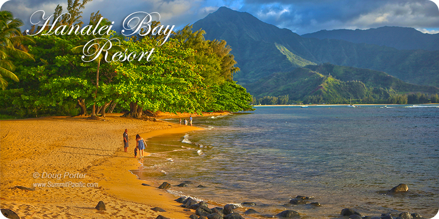 The Beach Below Hanalei Bay Resort is called Puu Poa