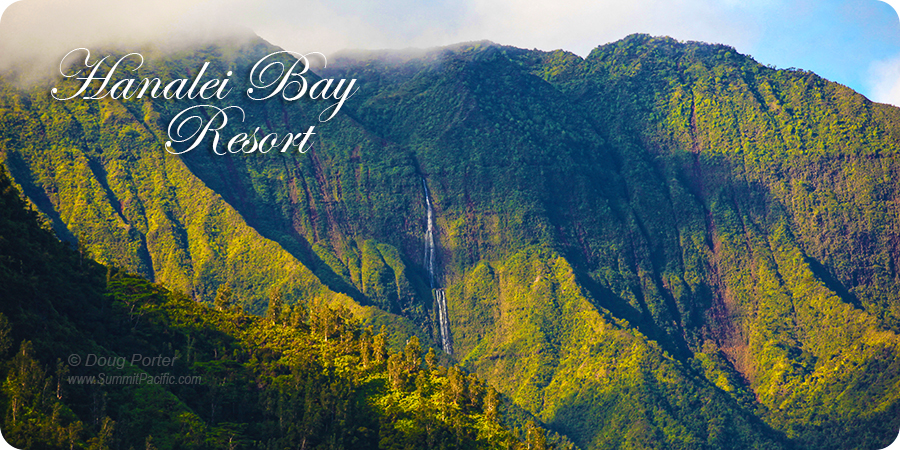 Waterfall as Seen from Hanalei Bay Resort